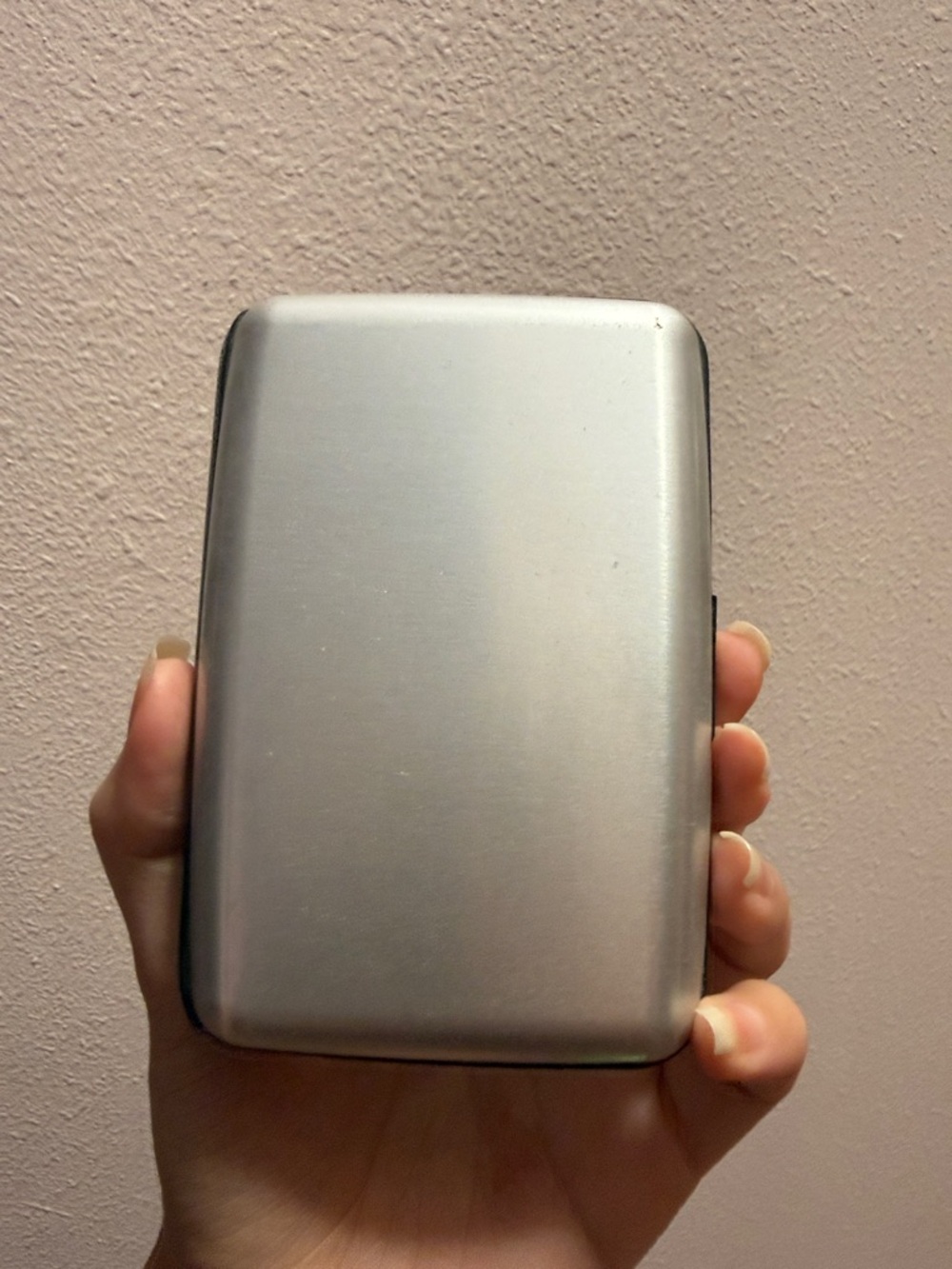 Sleek Silver Metal Card Wallet